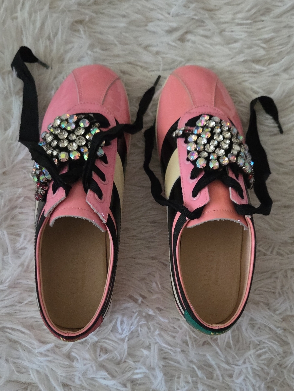 Gucci Pink and Black Women's Sneakers - Picture 7 of 8